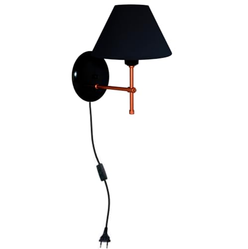 Arandela De Parede em T com cúpula e fio para ser ligado na Tomad...