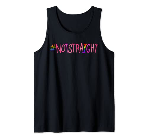 LGBTQ # NO RECTO gay, lesbianas, bi trans orgullo texto rosa Camiseta sin Mangas