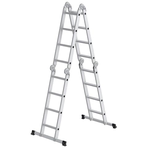 SONGMICS 6-in-1 Aluminium Folding Ladder Cover