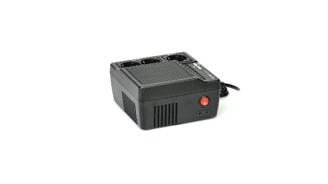 Stabilisateur Tension Tecnoware 1000VA - Protection TV, Hifi, Imprimantes - 3 Prises SCHUKO
