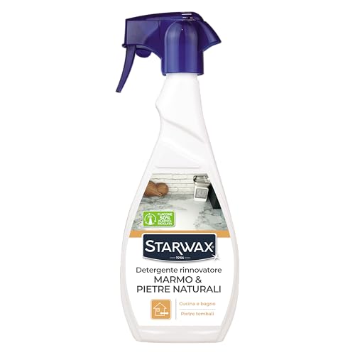 STARWAX Bálsamo para embellecer el mármol y la piedra natural 500 ml incolora - Cera, nutre y protege de varias manchas como: agua, vino, café, leche, tinta...