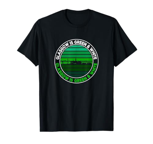 Glasgow es fútbol de Glasgow verde y blanco Camiseta