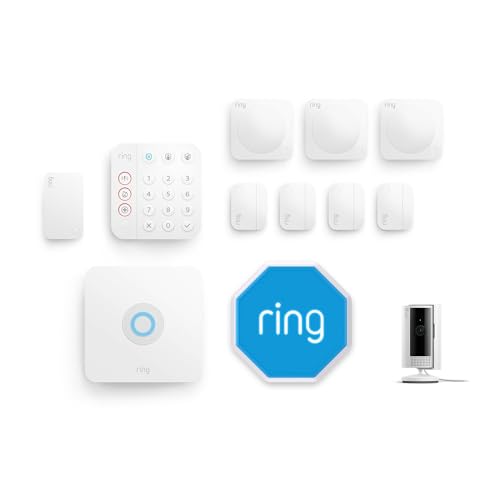 Kit Ring Alarm L + caméra intérieure + sirène extérieure | Alarme maison sans fil connectée,...