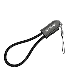 Delfy USB-C to USB-C Keychain Short Cable – 8 Inch Braided Emergency Charger with Zinc Alloy Metal Housing – Compact USB-C Cable for MacBook, iPhone 16 Pro Max, Android – Sleek Gift-Ready Design