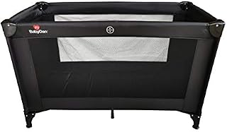 BabyDan Travel Cot Extra Large Cot Size 60cm x 120cm - Black