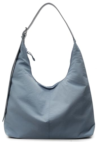 Image of Slouchy Nylon Tote Bag Women Trendy Crossbody Purse Underarm Shoulder Hobo Bags Satchel College Travel Tote Handbag 2025