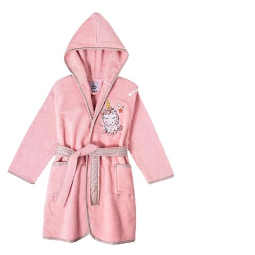 Interbaby Albornoz Infantil Unicornio T.6-8 Rosa