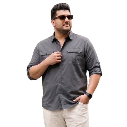 Image of Urbano Plus Men's Cotton Full Sleeve Regular Fit Casual Solid Shirt
