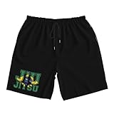 AMZJHGWEU Flag BJJ Tee Brazilian Jiu Jitsu Men's Quick-Dry Board Shorts 7' - Swim Trunks Summer Hawaii Beach Black