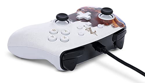 PowerA Manette filaire améliorée pour Nintendo Switch, modèle Switch OLED et Nintendo Switch Lite, accessoire de jeu, manette de jeu, manette filaire, sous licence officielle -Zelda:Ascension du héros
