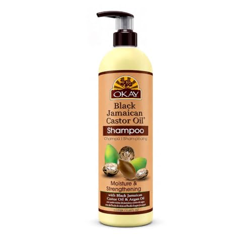 OKAY Black Jamaican Castor Oil Shampoo - Jamaican Castor Shampoo for Hair Growth Natural Moisturizing Shampoo to Strengthen & Restore Damaged Hair for Women and Men - 33 Oz