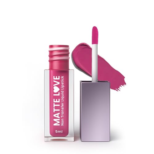 Image of Hilary Rhoda Matte Love Non Transfer Liquid Lipstick | Lightweight & Matte Finish | Waterproof Lipstick for Women | Long Lasting & Non-Drying Lipstick | 5ml (Ruby Kiss - Shade 05)
