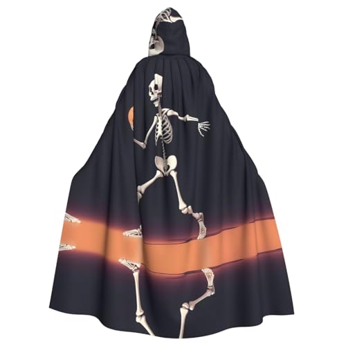 Cape à capuche squelette adulte longue costume Halloween et cosplay fantastique