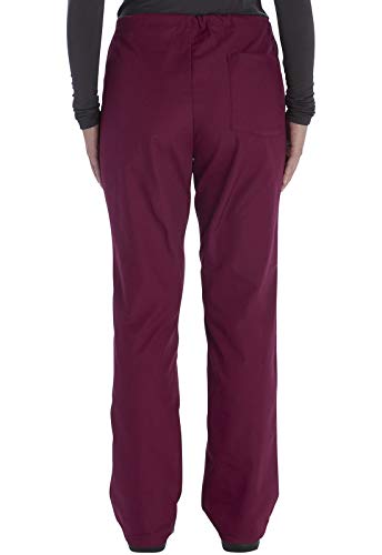 Vital Threads Men And Women Scrubs Set V-Neck Top & Drawstring Pant, Vt526C, L, Wine #TOP3
