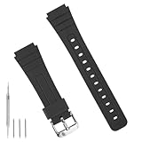 Goktvai 20mm Correa de Reloj Compatible con F91W F84 F105 A158 A168 AE1200, Correa Reloj Digital de Resina TPU Estilo Mate para Hombres y Mujeres(Gris)