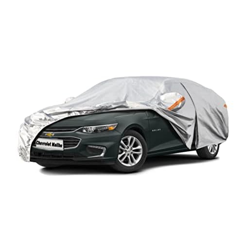 Kayme 6 Layers Sedan Car Cover Custom Fit Chevrolet Malibu (2003-2015) Waterproof All Weather for Automobiles, Full Exterior Covers Sun Rain Protectio