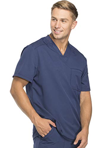 Image of Dickies Dynamix Scrubs for Men Athletic-Inspired V-Neck Chest Pocket Scrub Top with Four-Way Stretch & Moisture Wicking DK610