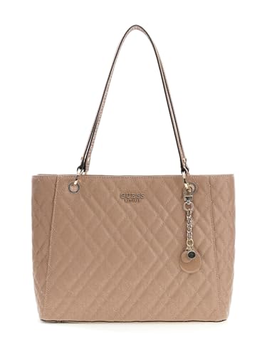 GUESS sac à épaule de style urbain Isemay Noel Tote beige Pale Mocha chic