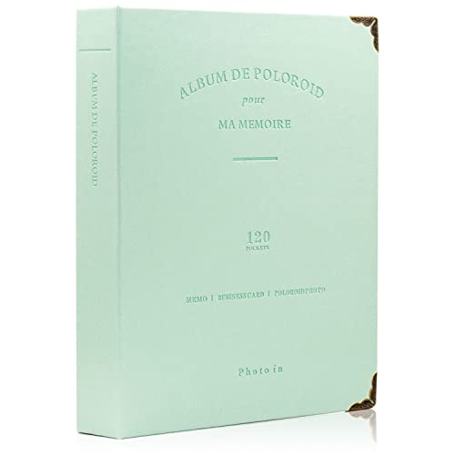 Ablus 120 Pockets Mini Photo Album for Fujifilm Instax Mini 7s 8 8+ 9 11 25 26 50s 70 90 Instant Camera & Name Card (Mint)