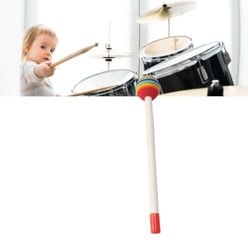 2 piezas de baquetas para niños, baquetas de plástico en forma de paleta arcoíris para percusión manual, accesorios para instrumentos musicales miniatura 6
