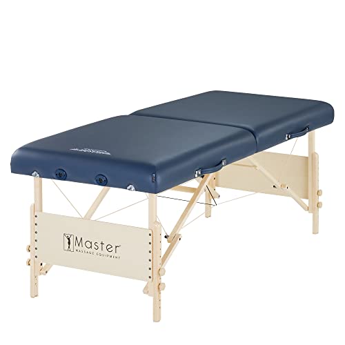 Master Massage Coronado Portable Massage Table Pro Package- Adjustable Height, Working Capacity Of 750 Lbs. And 3-Inch Foam Cushioning- Tattoo Bed, Lash Table- Royal Blue #TOP5