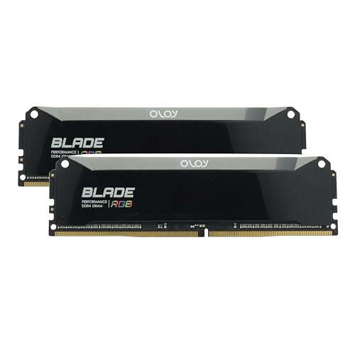 Image of OLOy DDR4 RAM 16GB (2x8GB) Piano Black Blade RGB 3600 MHz CL18 1.35V 288-Pin Desktop Gaming UDIMM (MD4U0836180BRPDA)