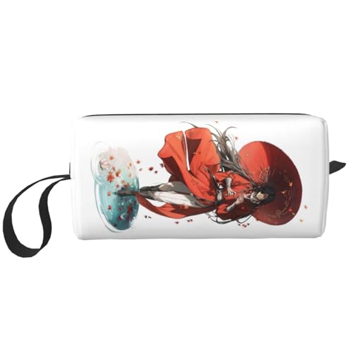 For 天官賜福 花城 謝憐 謝怜(4) 化粧ポーチ メイクボックス 化粧品収納 コスメポーチ 洗面用具 収納ケース トラベルバッグ バニティー 手提げ 便利 大容量 出張 旅行用 自宅用 キャラクター 6*9*20cm