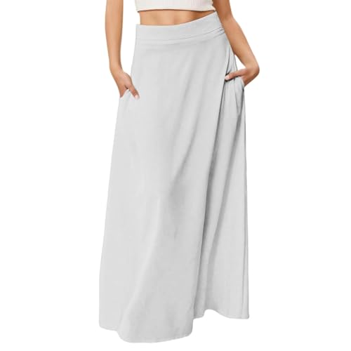 Jupe droite unie femme midi extensible décontractée printemps été