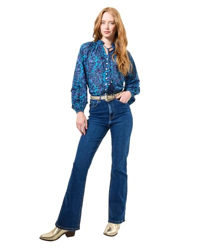 Joe Browns Women's Boho Paisley Top Blouse, Blue, 16