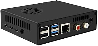 Geekworm DACPi for Raspberry Pi 4 Model B, Ultra-thin NUC Aluminum Case with X950 DAC Shield & Heatsink for Pi 4B