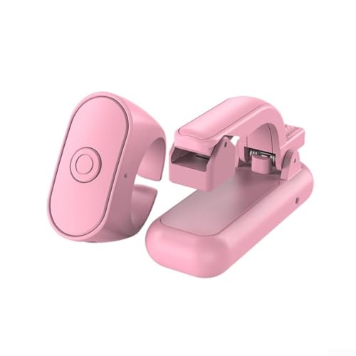 Mando a distancia para giro de página Kindle y captura de fotos, diseño portátil con transmisión de 2.4 GHz y carga rápida tipo C, página remota de libro electrónico (rosa)