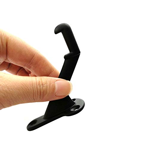 Langdoly Metal Stair Handrail Brackets With Mounting Plate And Screws-Set Of 10- Satin Black #TOP2