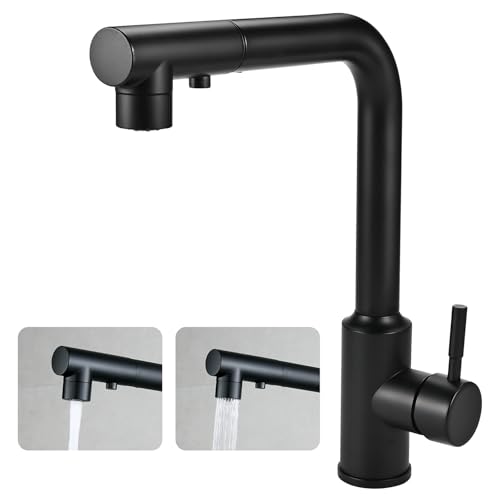 FACILE INSTALLAZIONE: Nostro miscelatore cucina nero con doccetta può essere facilmente collegato a tutti i sistemi di pressione dell'acqua calda e fredda. È possibile seguire le istruzioni dettagliate per l'installazione del rubinetto. Se avete domande, non esitate a contattarci