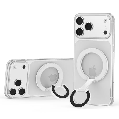 Magnetic Phone Ring Holder Grip for MagSafe Stand for iPhone 17 Pro, 360° Rotation Magnetic Finger Ring for iPhone 17 Pro Max 16 15 14 13 12 Samsung S25 S24 A16 A17 A35 A36 5G, for MagSafe Accessories