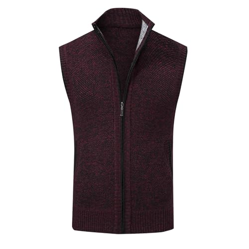 Gilet en tricot homme col montant veste pull décontracté veste hiver zippée