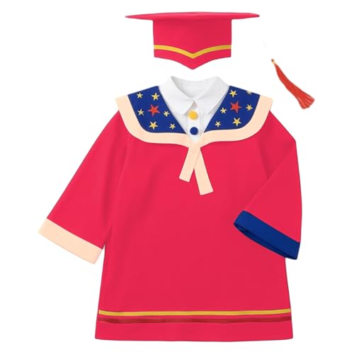 Image of Kindergarten 2025 Graduation Cap and Gown Tassel Sets with Charm 2PCS Graduations Stoles for Kids Grad Party Clothes