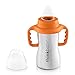 Thinkbaby Stainless Steel Sippy Cup, Orange (9 ounce)