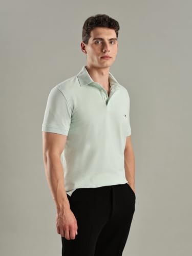 Image of Solid Slim-Fit Cotton Polo T-Shirt
