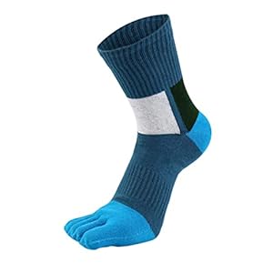 Zuiver katoen man korte vijf vingers sport sokken compressie bont gestreept goede kwaliteit weven zachte elastische gelukkige sokken met teen