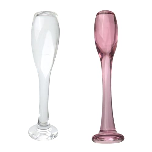 FUJIEYU Apariencia de vidrio Pequeño cristal Material Dispositivo de masaje trasero con base circular Herramienta de masaje impermeable,Clear