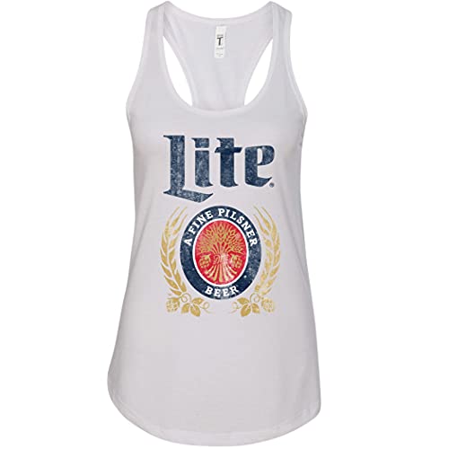 Miller Lite Classic Logo Women's Racerback Tank Top Medium Multi-Color