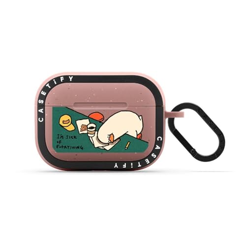 Étui AirPods Pro CASETiFY rose poudré mat pour sécuriser vos écouteurs en voyage
