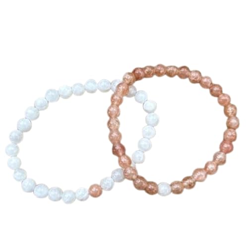 Bracelets pour couples pierre de lune amour à distance 6mm