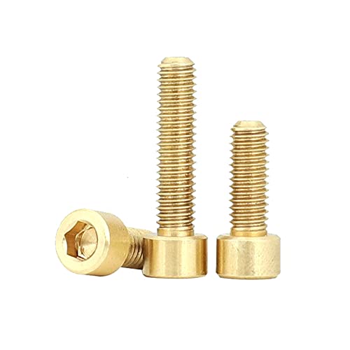 Tornillos de Latón M8 con Cabeza Cilíndrica y Alojamiento Hexagonal de 30mm DIN 912 2 uds 2