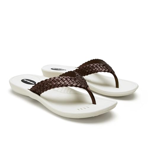 Image of OKABASHI Women's Baha Flip Flop | Contoured Footbed w /Arch Support for All-Day Comfort | Slip-Resistant & Waterproof | Sustainably Made in The USA
