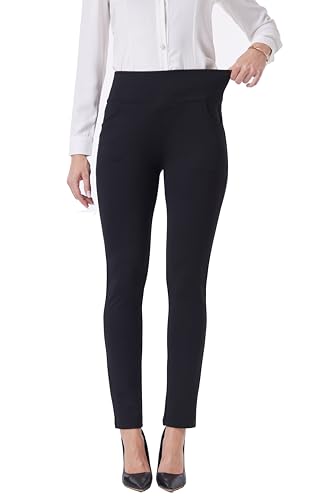 Fakanhui Women's Work Pants Comfy Stretch Skinny Leg Elastic High Waist Pull on Business Casual Dress Pants2
