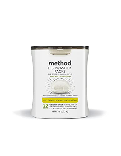 Method Dishwasher Detergent Packs, Lemon Mint, 30 count