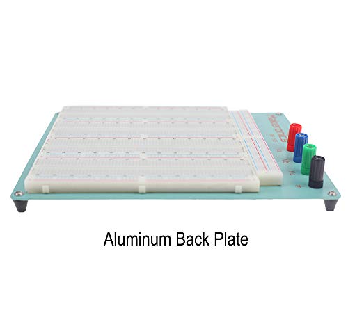 Makeronics 3220 Tie-Points Solderless Breadboard With Blue Aluminum Back Plate For Circuit/Arduino/Raspberry Pi Prototyping #TOP4