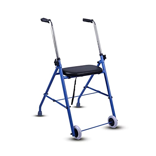 JKJZSALJ Rollator Pieghevole Rollators Walker con Sedile, Rolling Walker per Anziani Walker Pieghevole Walker Leggero in Alluminio, Ausili per La Mobilità