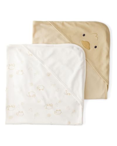 Image of Carter's Baby Hooded Towel (2-pk Yellow /Ivory)